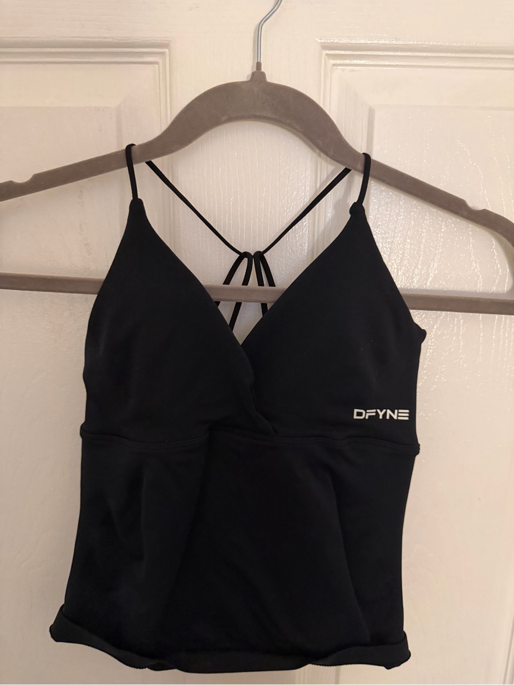 DFYNE Black Strappy Tank Top